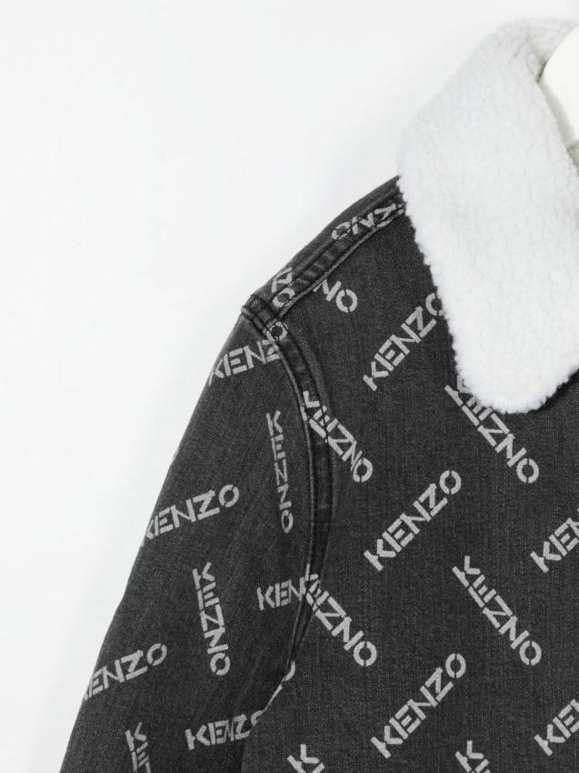 Kenzo Kids - embroidered-logo denim jacket