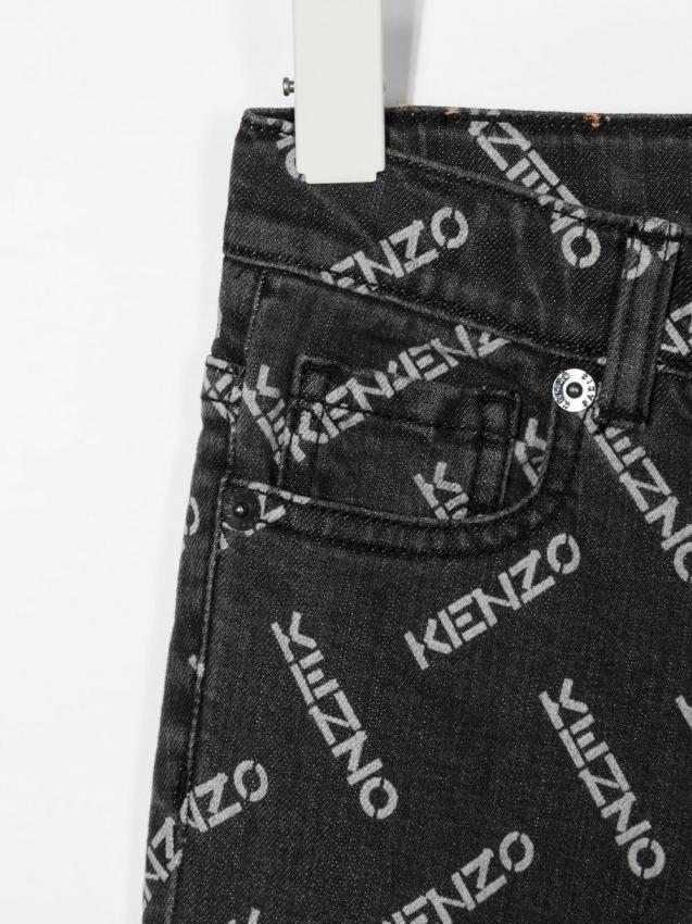 Kenzo Kids - logo-print slim-fit jeans
