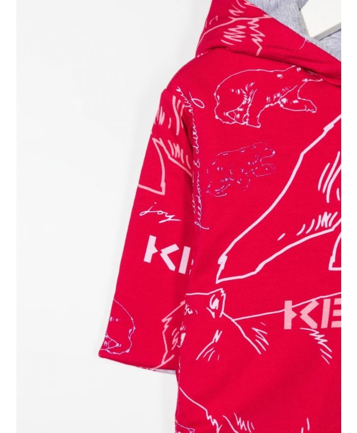 Kenzo Kids - logo-print zip-up hoodie