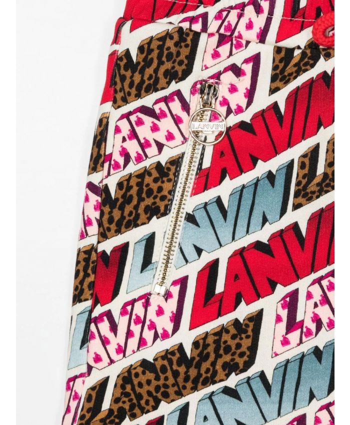 Lanvin Kids - logo-print cotton skirt