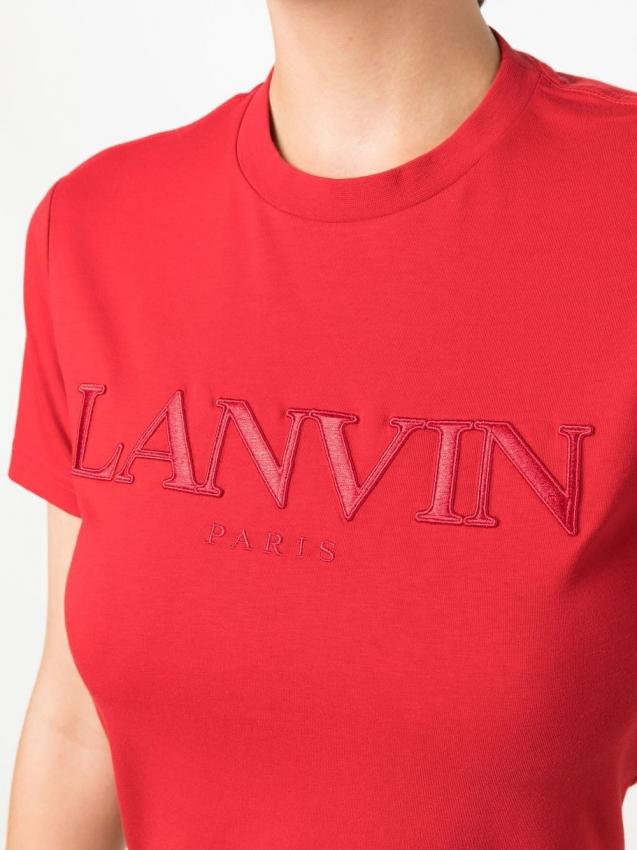 Lanvin - logo-embroidered round-neck T-shirt