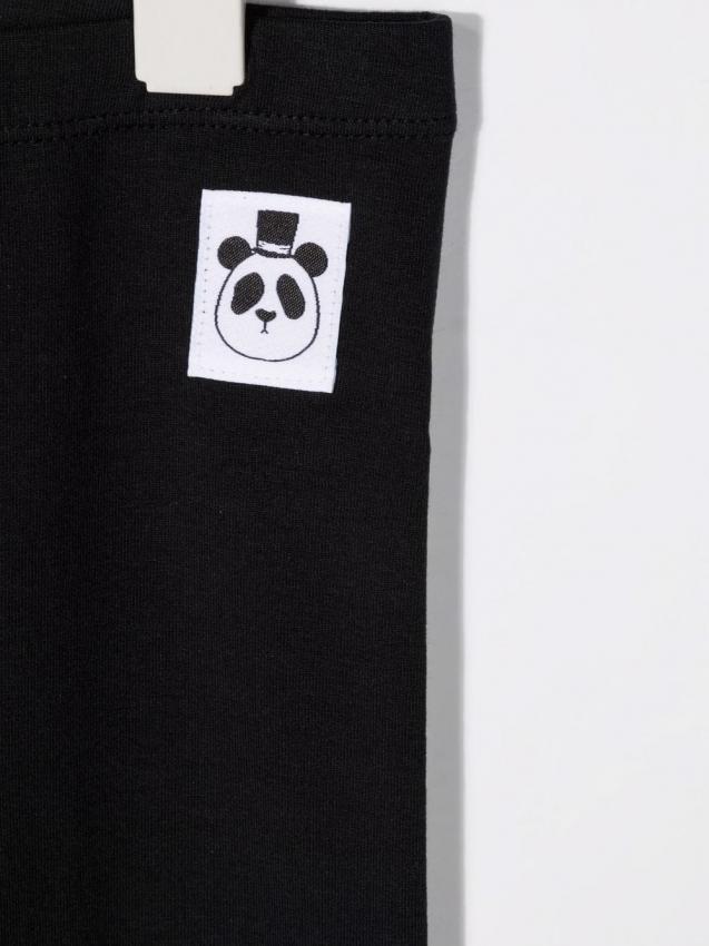 Mini Rodini - panda-patch fleece leggings