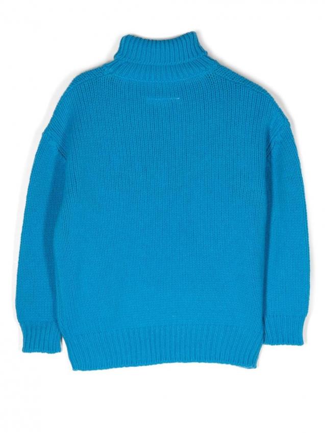 MM6 Kids - intarsia-knit logo jumper