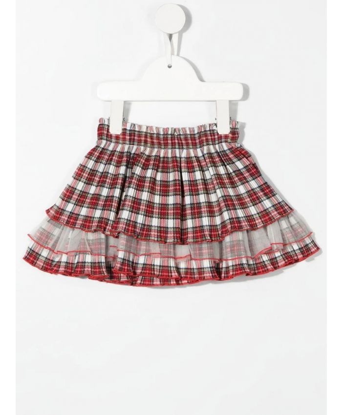 Monnalisa - tartan check pattern skirt