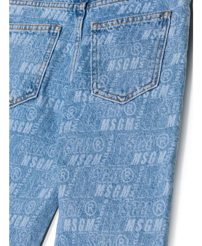 MSGM Kids - logo-printed jeans