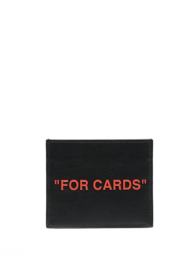 Off-White - slogan-print cardholder