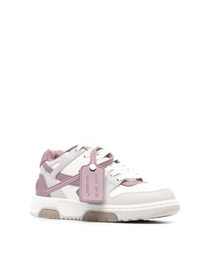 Off-White - logo-tag panelled low-top sneakers