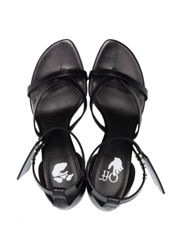 Off-White - Zip Tie leather sandals