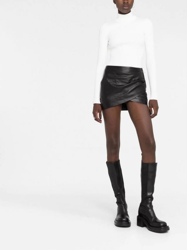 Off-White - handle-detail leather skirt