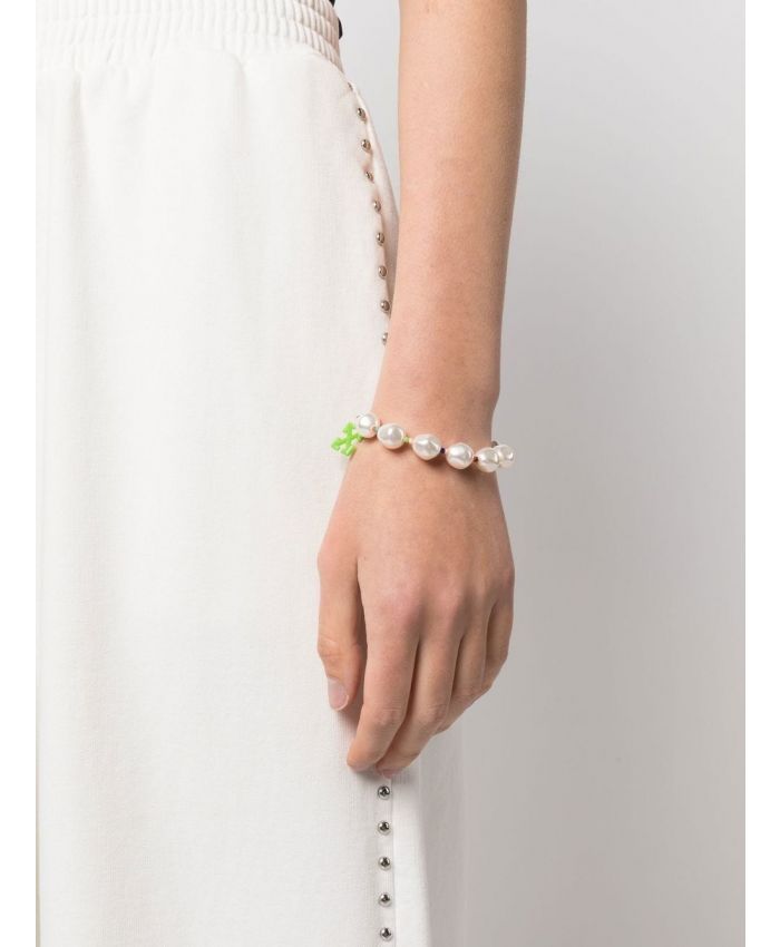 Off-White - beaded faux-pearl bracelet