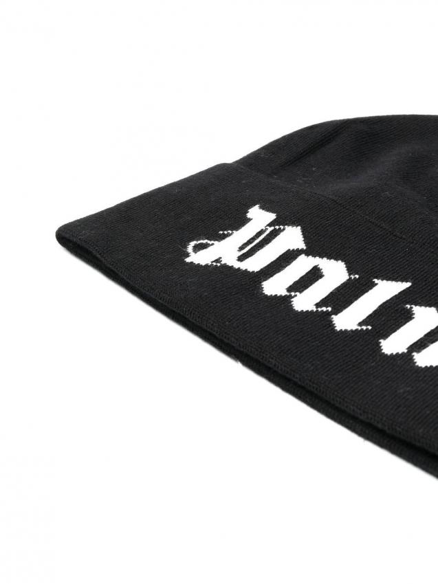 Palm Angels - intarsia-knit logo beanie