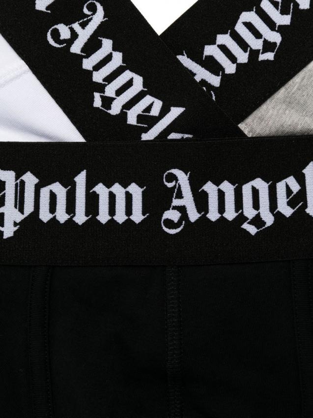 Palm Angels - tri-pack logo-waistband boxer set