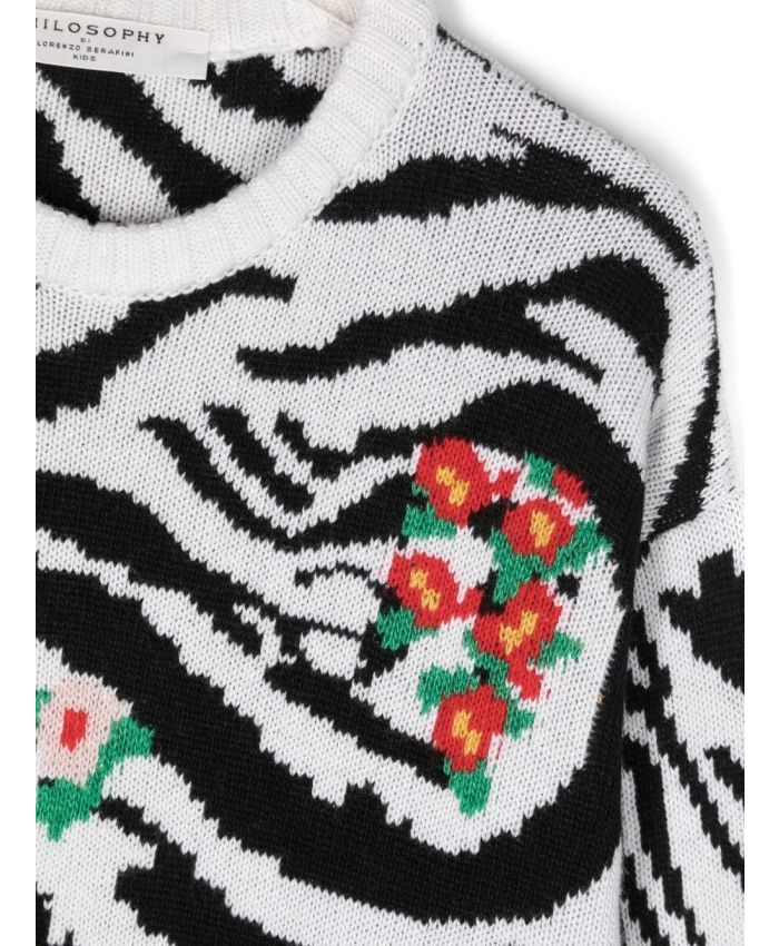 Philosophy Kids - zebra-print jumper