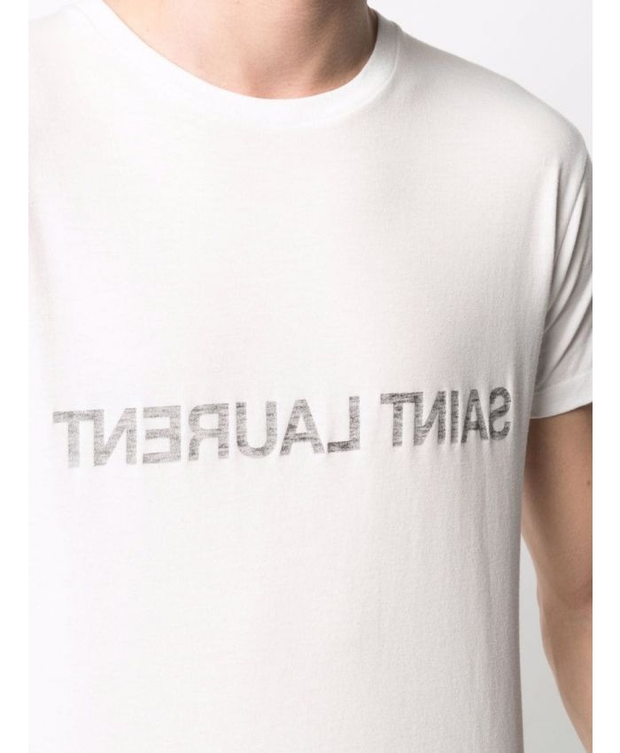 Saint Laurent - reverse logo-print T-shirt