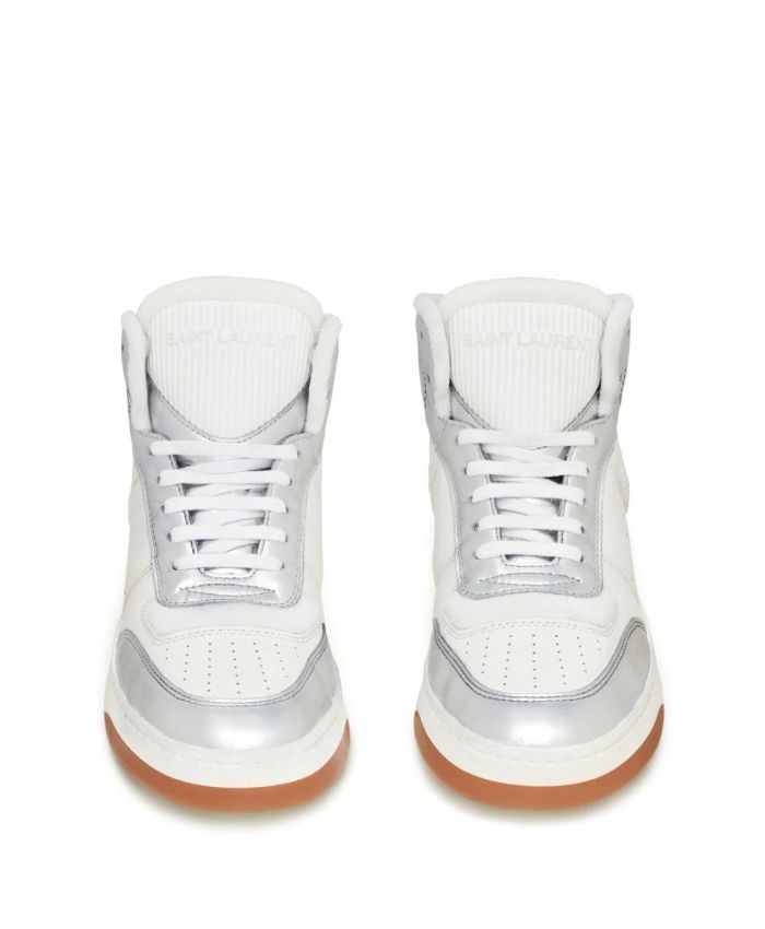 Saint Laurent - high-top leather sneakers