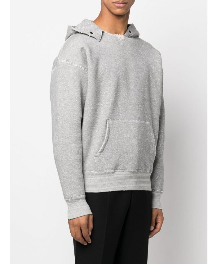 Saint Laurent - grunge cotton-jersey hoodie