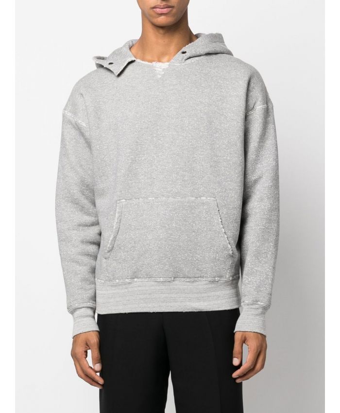Saint Laurent - grunge cotton-jersey hoodie