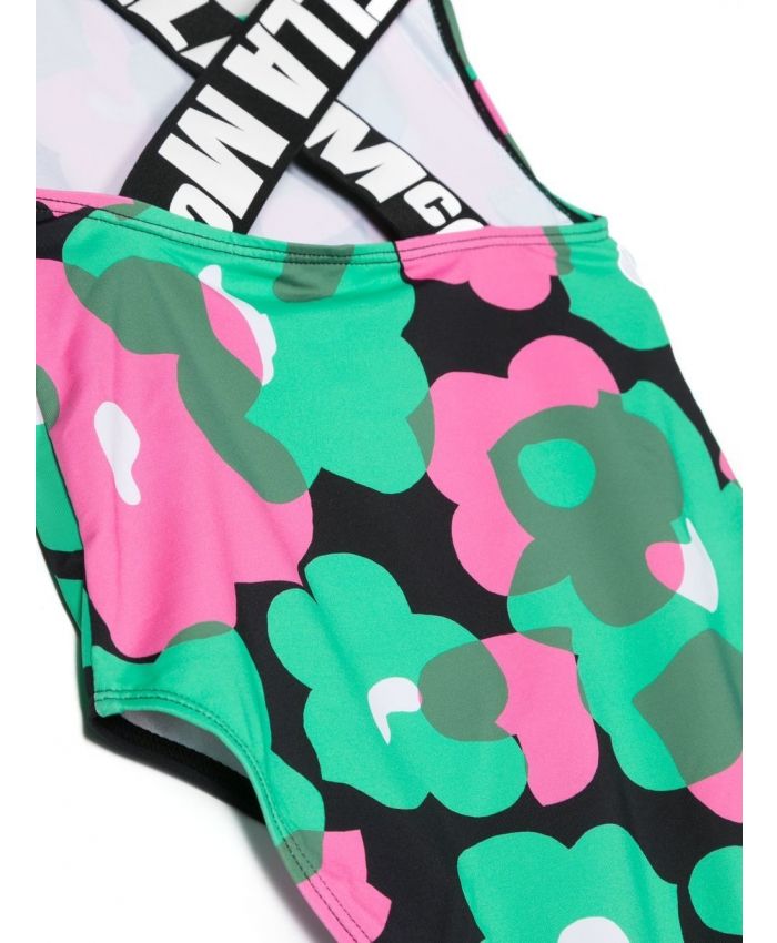 Stella McCartney Kids - floral-print logo swimsuit