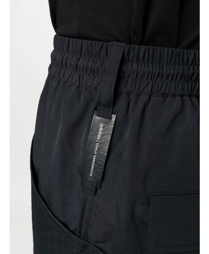 Y-3 - drawstring-waist drop-crotch trousers