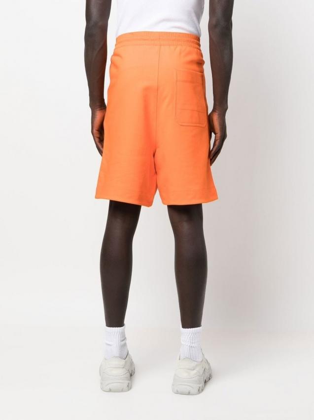 Y-3 - logo-print drawstring Bermuda shorts