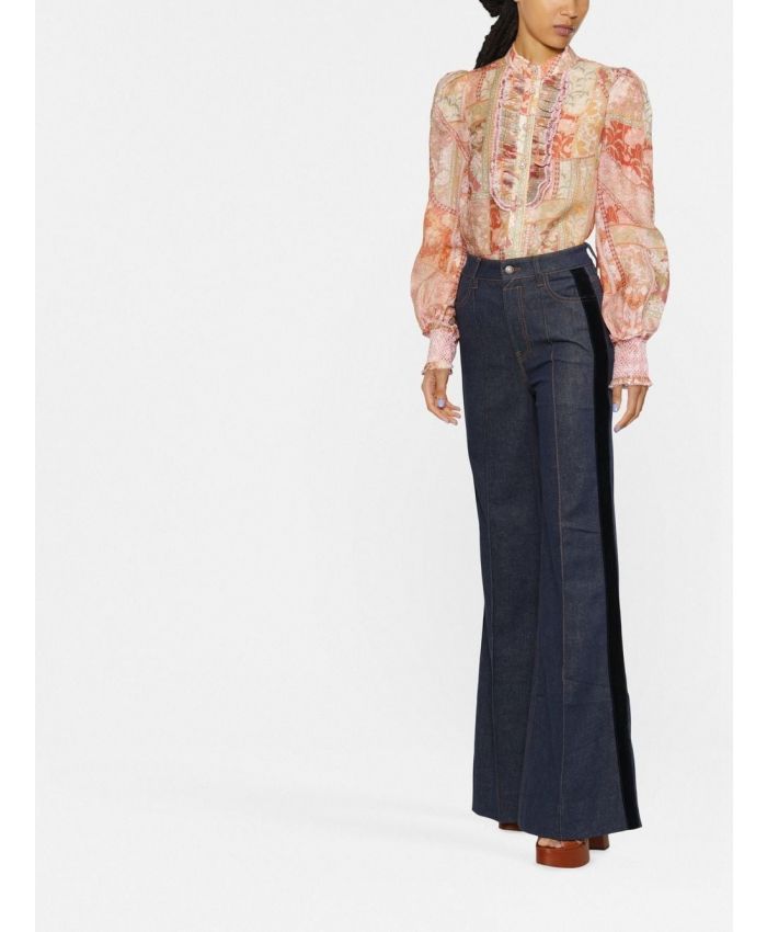 Zimmermann - high-rise flared jeans