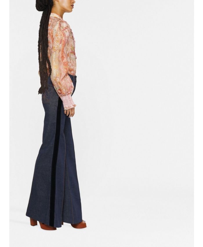 Zimmermann - high-rise flared jeans