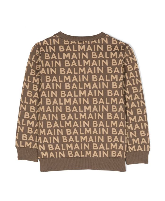 Balmain Kids - logo-print cotton sweatshirt