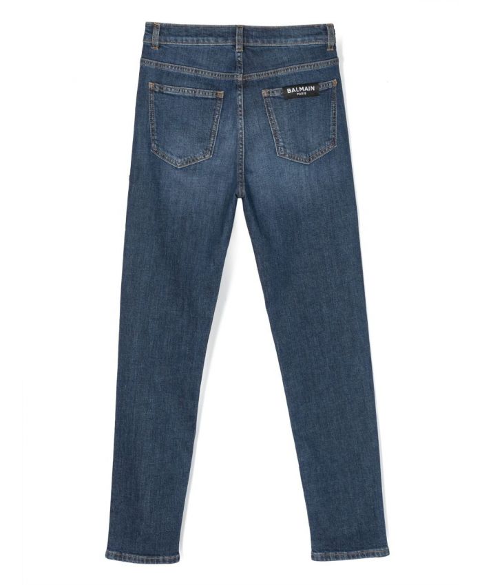 Balmain Kids - mid-rise straight-leg jeans