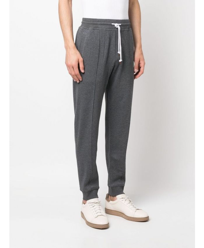 Brunello Cucinelli - tapered cotton-blend track pants