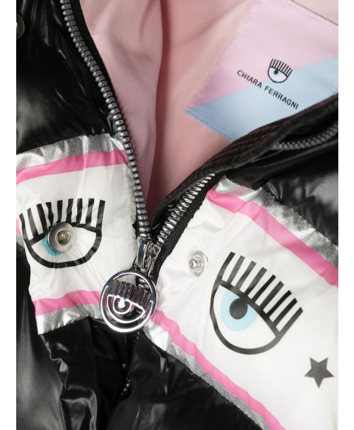 Chiara Ferragni Kids - Eyelike-print padded jacket