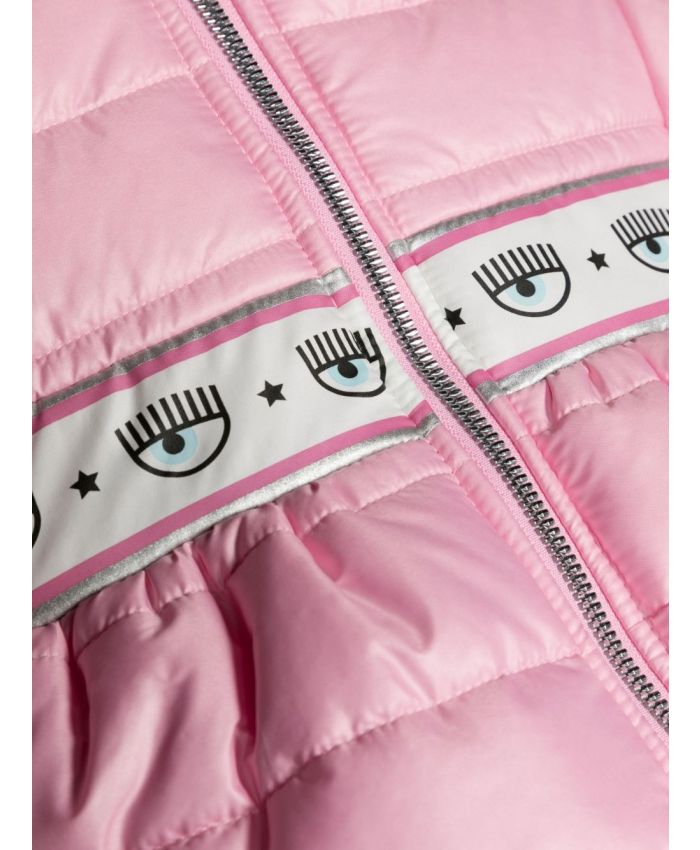 Chiara Ferragni Kids - Eyelike-motif padded hooded jacket