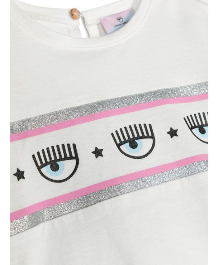 Chiara Ferragni Kids - Eyelike-motif cotton T-shirt