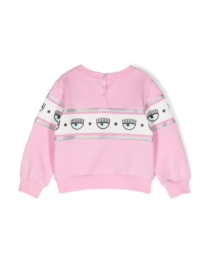Chiara Ferragni Kids - Eyelike-motif long-sleeve sweatshirt