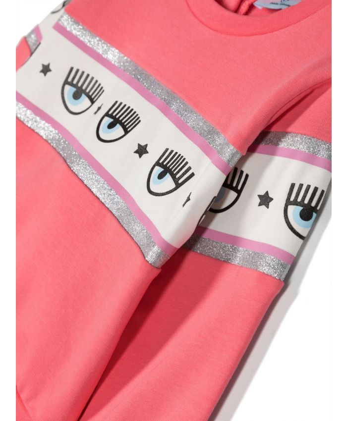 Chiara Ferragni Kids - logo-tape stretch-cotton sweatshirt