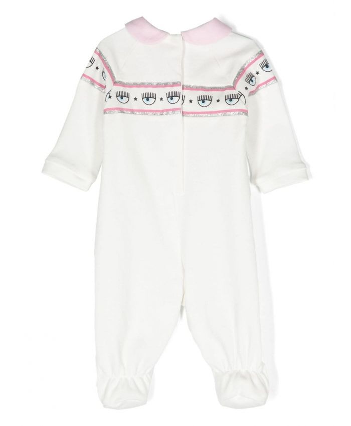 Chiara Ferragni Kids - Eyelike-stripe cotton pajamas