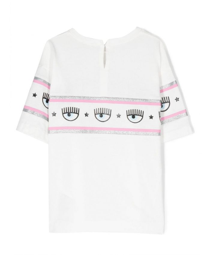 Chiara Ferragni Kids - Eyelike logo-tape T-shirt