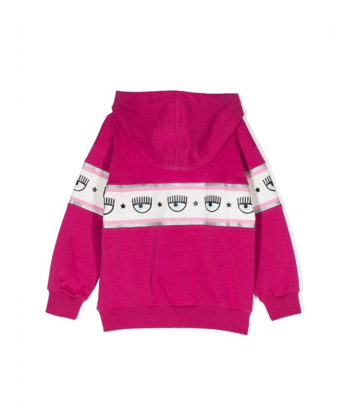 Chiara Ferragni Kids - Eyelike logo-tape hooded jacket