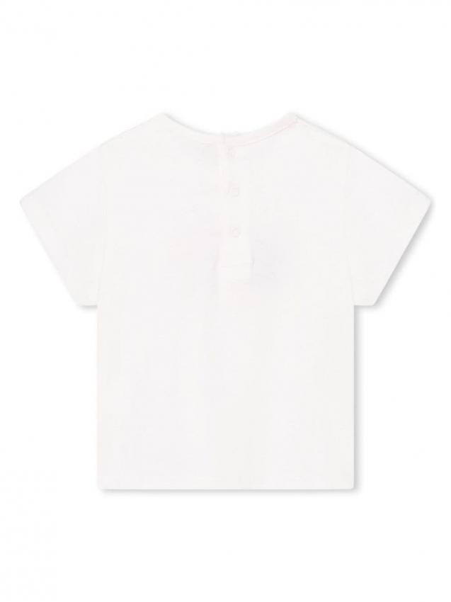 Chloe Kids - embroidered-logo organic cotton T-shirt
