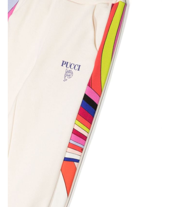 Emilio Pucci Kids - contrasting-stripe detail track pants