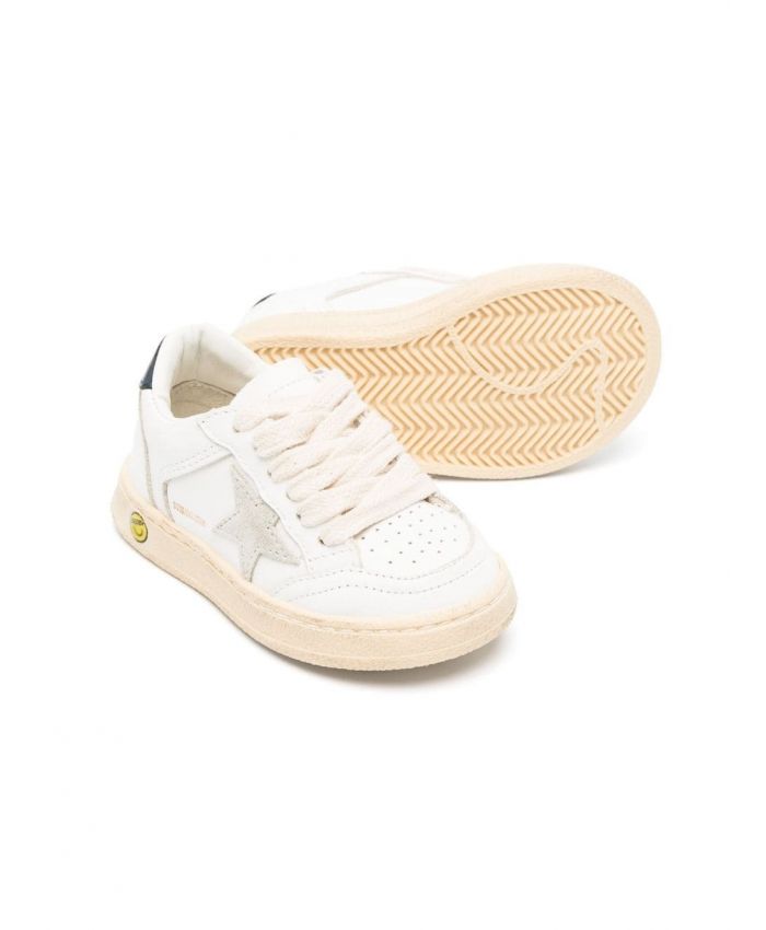 Golden Goose Kids - panelled low-top leather sneakers