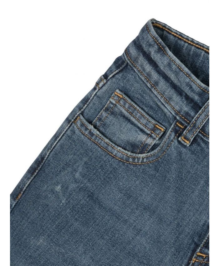 Golden Goose Kids - logo-patch straight-leg jeans