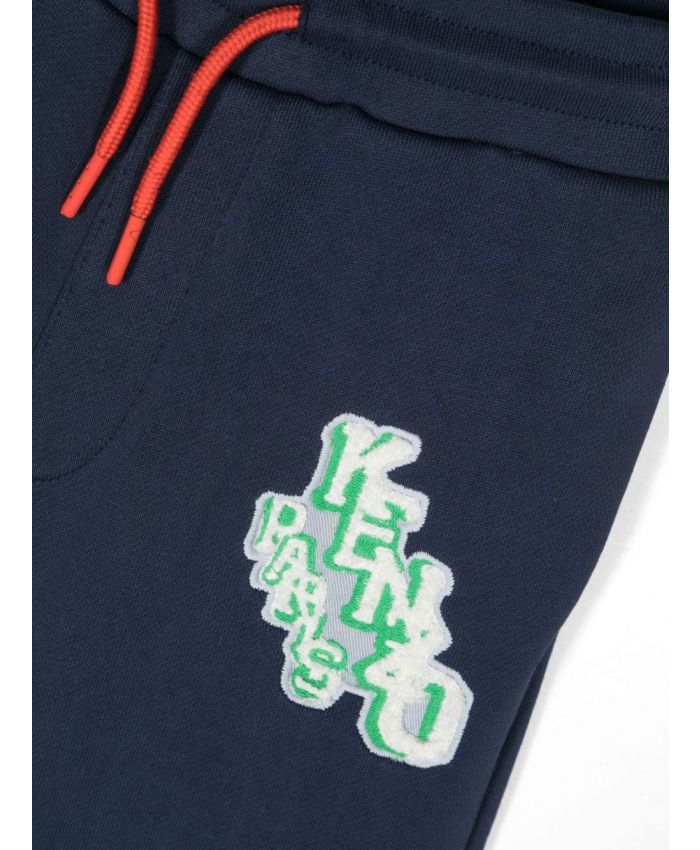 Kenzo Kids - logo-patch cotton track pants