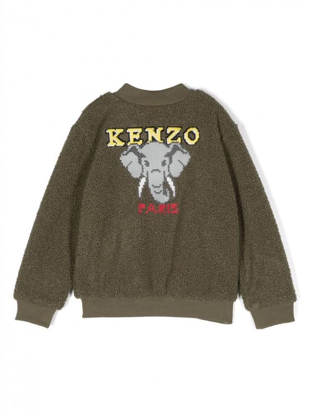 Kenzo Kids - logo-embroidered bomber jacket