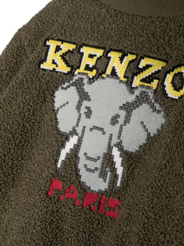 Kenzo Kids - logo-embroidered bomber jacket