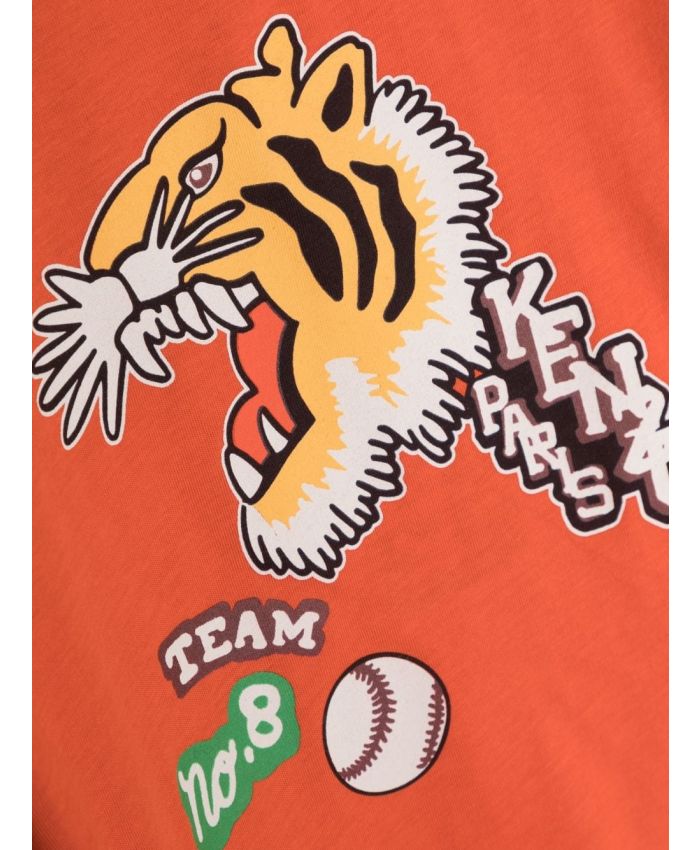 Kenzo Kids - tiger-print organic-cotton T-shirt