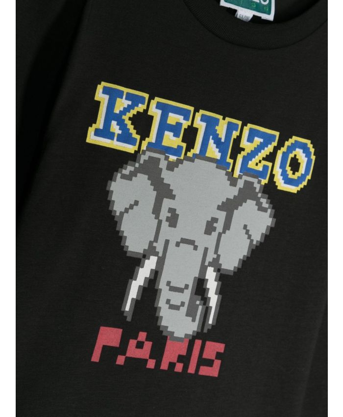 Kenzo Kids - logo-print long-sleeve T-shirt