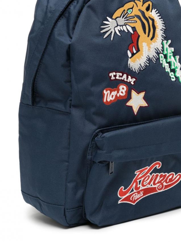 Kenzo Kids - Tiger zip-up embroidered backpack