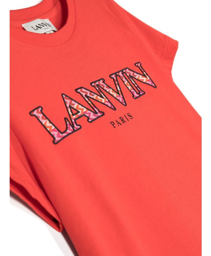 Lanvin Kids - Curb logo-embroidered T-shirt