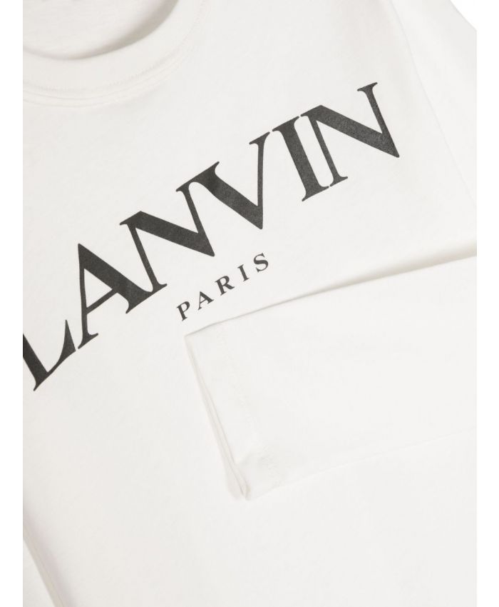 Lanvin Kids - logo-print long-sleeved T-shirt