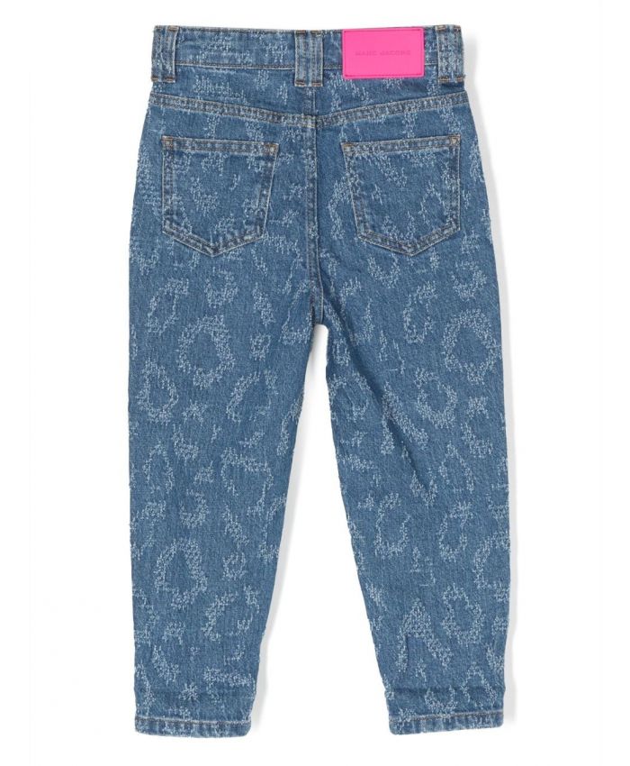Marc Jacobs Kids - cheetah-print tapered-leg jeans